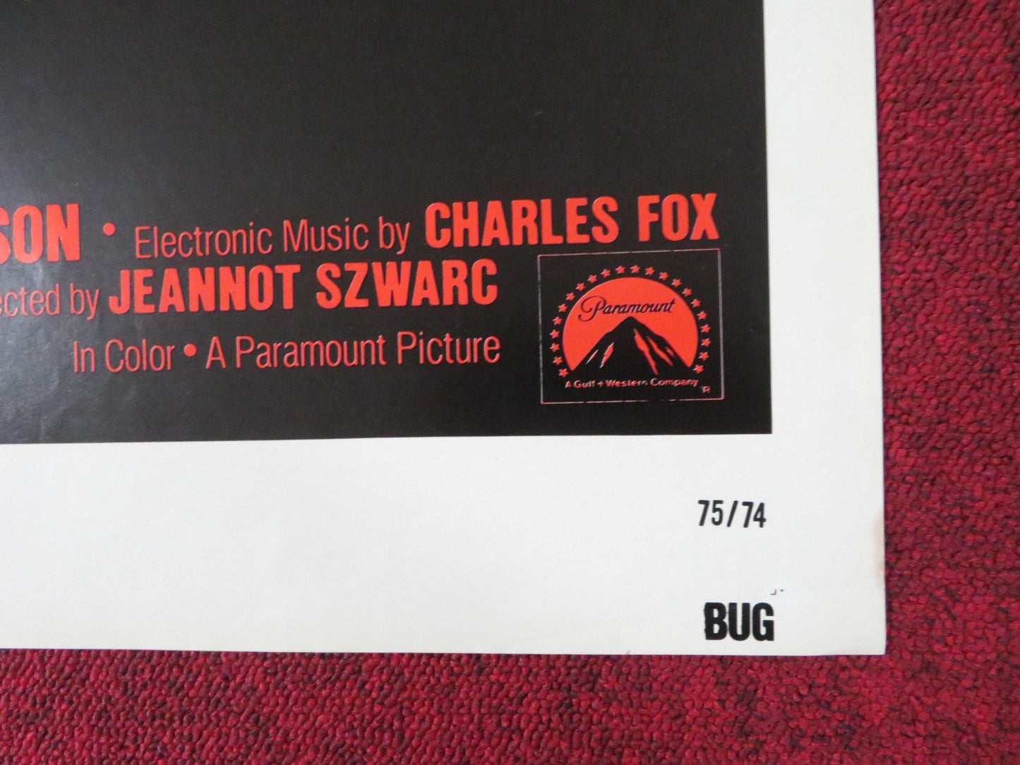 BUG FOLDED US ONE SHEET POSTER BRADFORD DILLMAN JOANNA MILES 1975 Rendezvous Cinema Movie posters