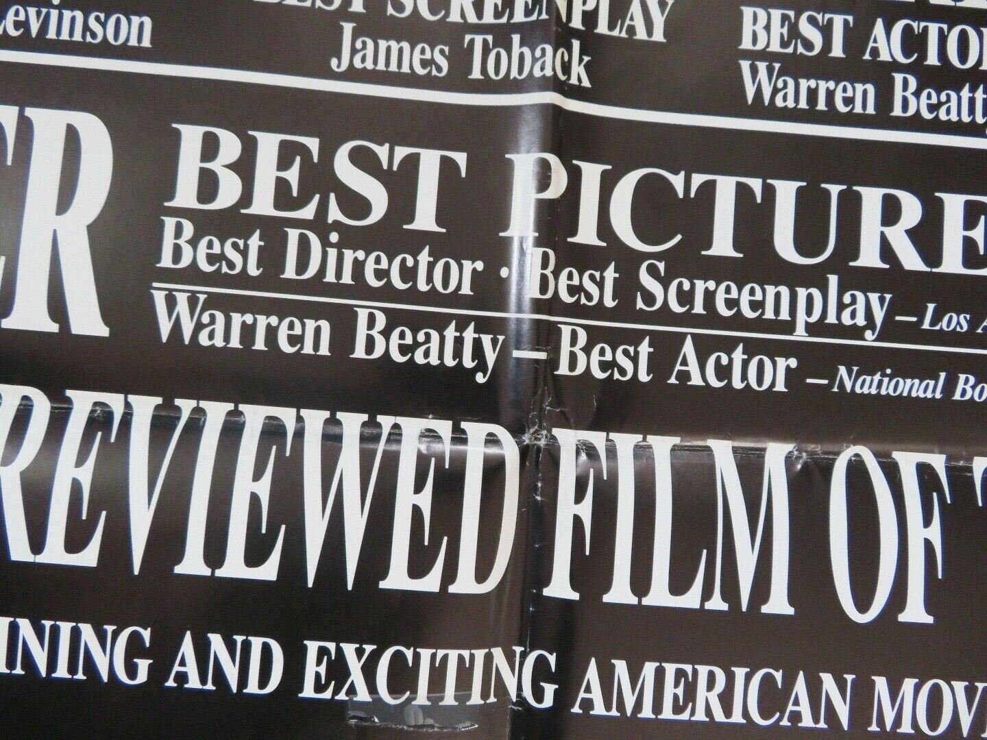 BUGSY US ONE SHEET FOLDED POSTER ANNETTE BENING WARREN BEATTY 1991 Movie posters