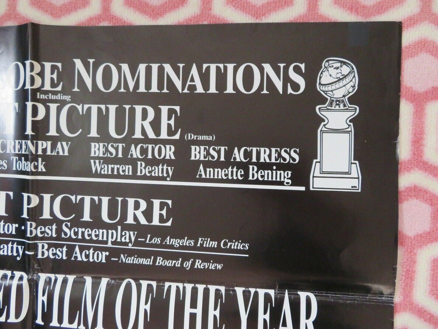 BUGSY US ONE SHEET FOLDED POSTER ANNETTE BENING WARREN BEATTY 1991 Movie posters