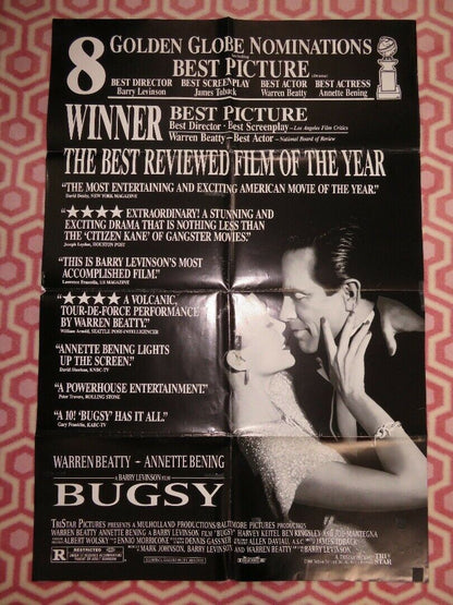 BUGSY US ONE SHEET FOLDED POSTER ANNETTE BENING WARREN BEATTY 1991 Movie posters