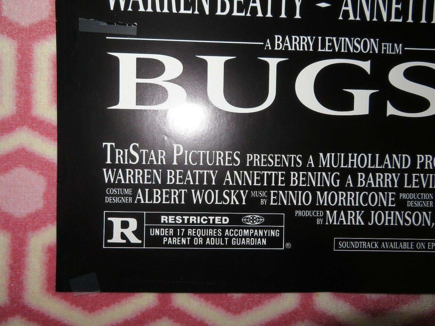 BUGSY US ONE SHEET FOLDED POSTER ANNETTE BENING WARREN BEATTY 1991 Movie posters