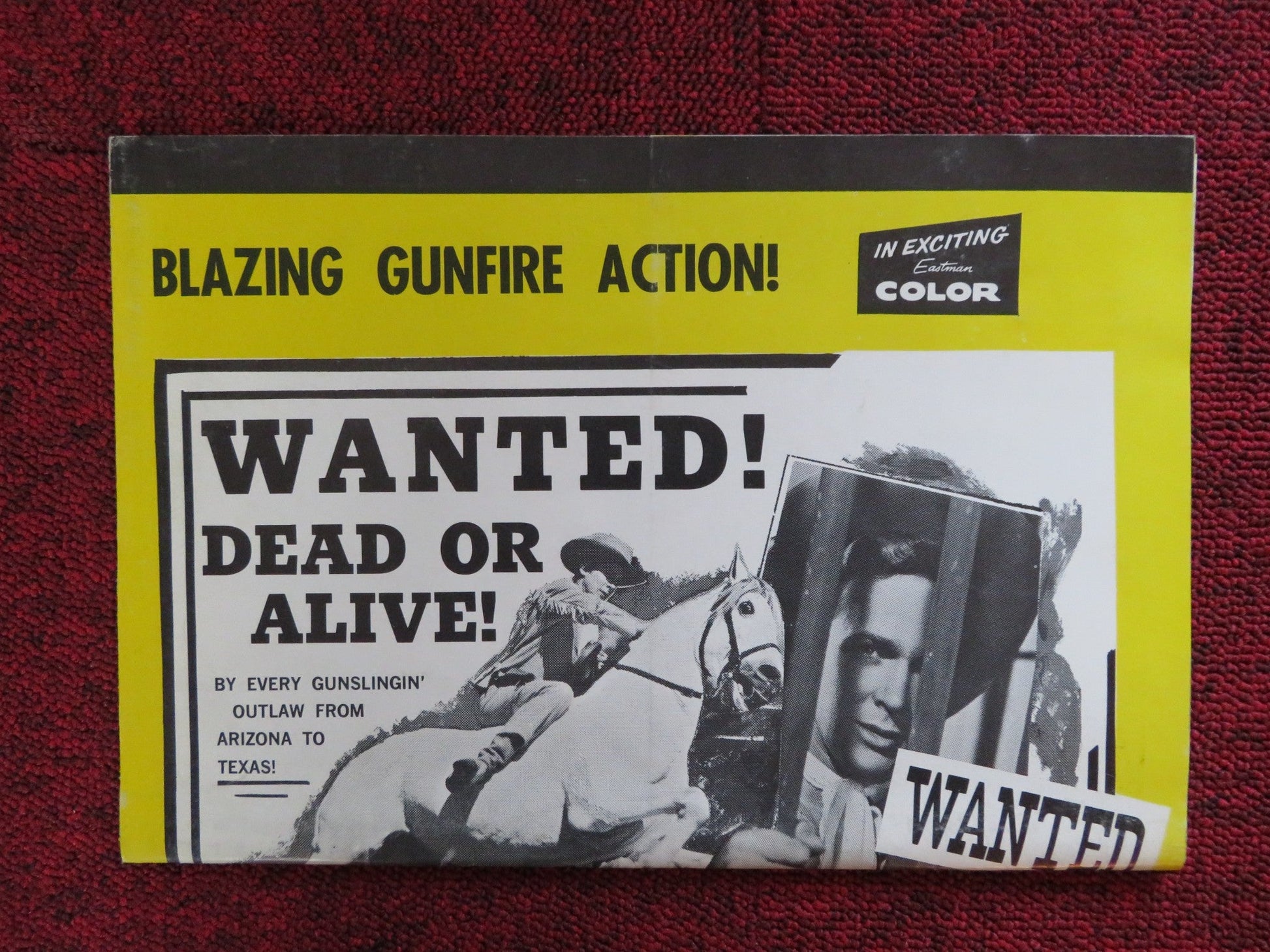 BULLET FOR BILLY THE KID UNCUT A.D.P INTERNATIONAL FOLDED PRESS BOOK SANDS 1963 Rendezvous Cinema Movie posters