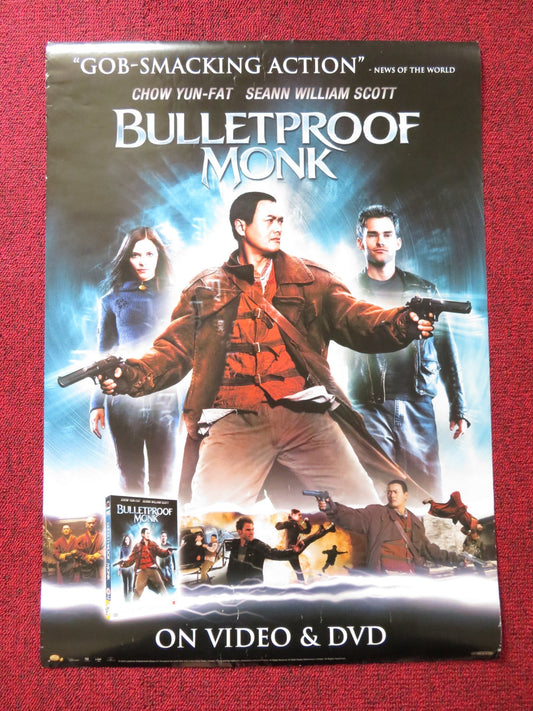 BULLETPROOF MONK VHS VIDEO POSTER CHOW YUN - FAT SEANN WILLIAM SCOTT 2003 Rendezvous Cinema Movie posters