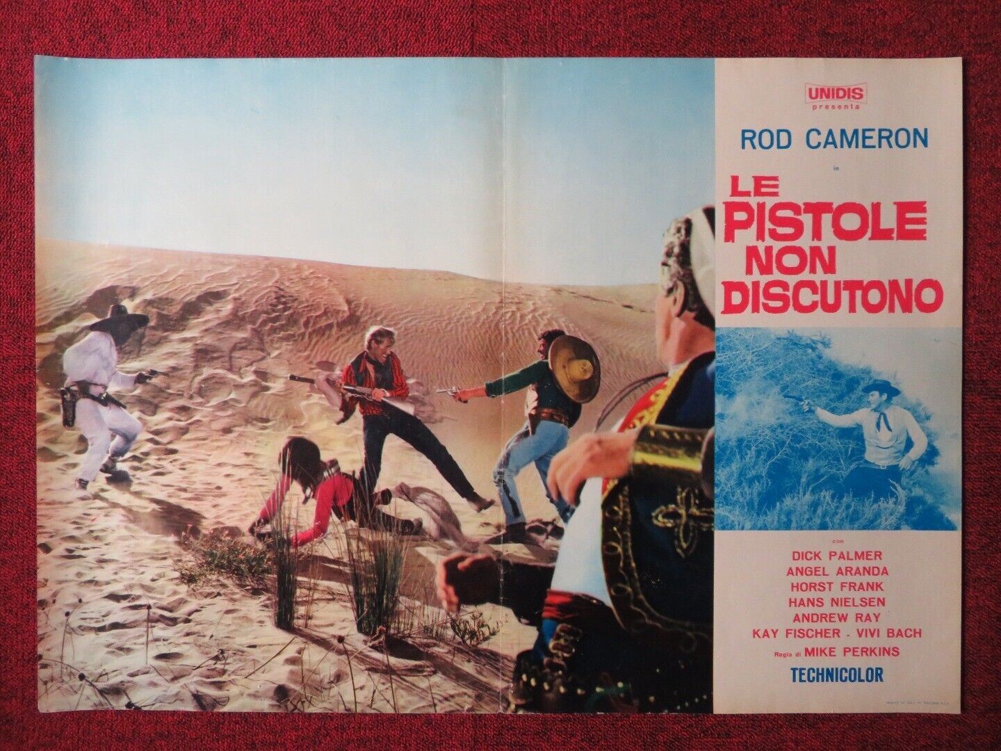 BULLETS DON'T ARGUE / LE PISTOLE NON DISCUTONO - B ITALIAN FOTOBUSTA POSTER 1964 Movie posters