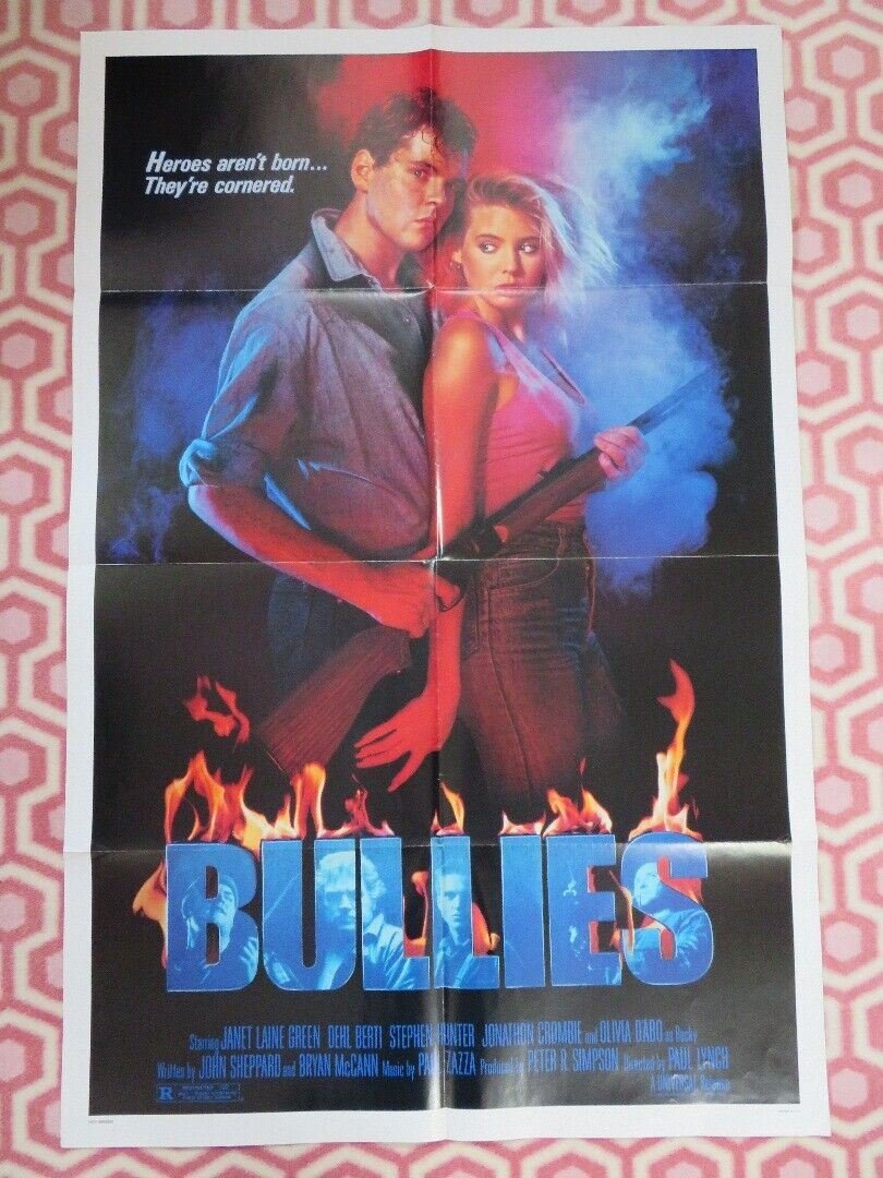 BULLIES FOLDED US ONE SHEET POSTER JANET LAINE GREEN DEHL BERTI 1986 Movie posters