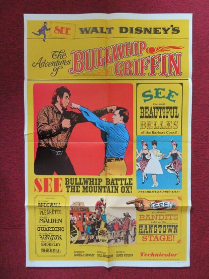 BULLWHIP GRIFFIN FOLDED US ONE SHEET POSTER DISNEY RODDY MCDOWALL 1967 Movie posters