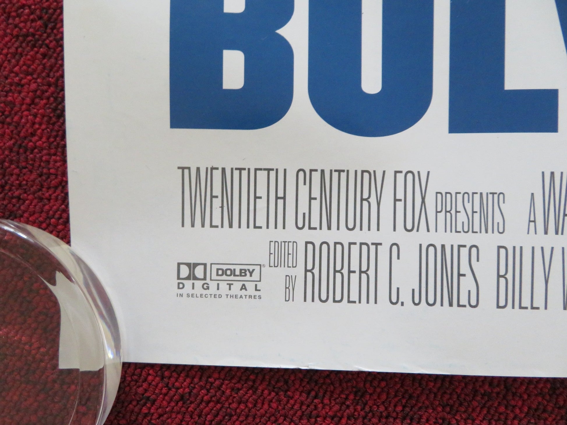 BULWORTH UK QUAD (30"x 40") ROLLED POSTER WARREN BEATTY HALLE BERRY 1998 Rendezvous Cinema Movie posters