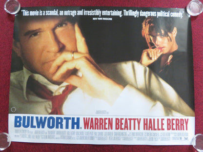 BULWORTH UK QUAD (30"x 40") ROLLED POSTER WARREN BEATTY HALLE BERRY 1998 Rendezvous Cinema Movie posters