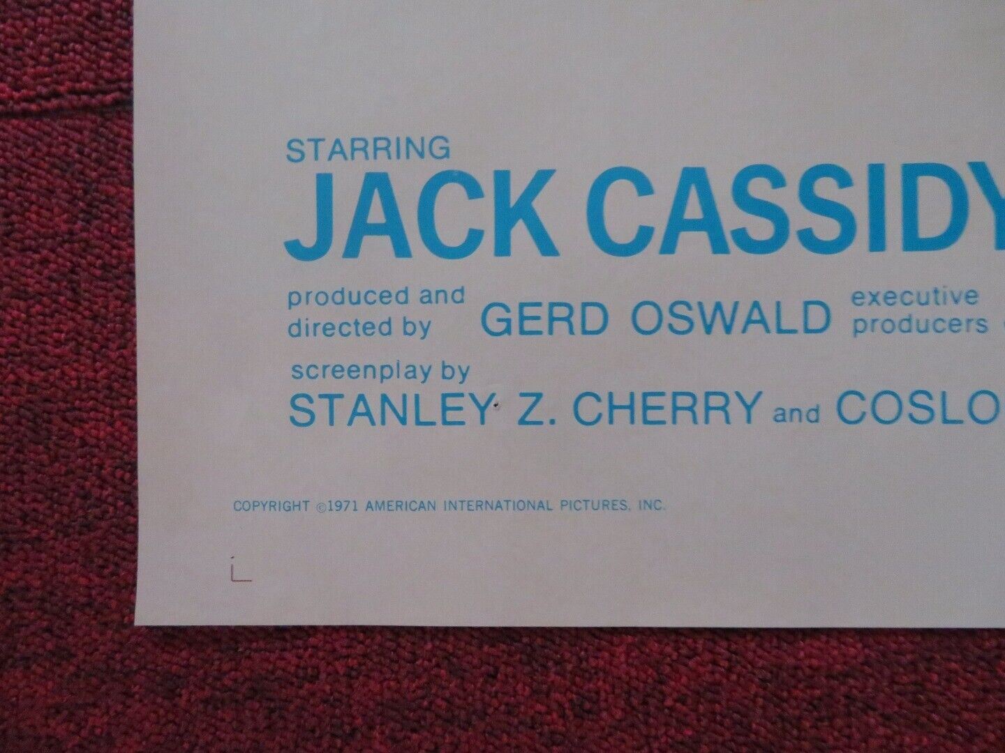 BUNNY O'HARE FOLDED US ONE SHEET POSTER BETTE DAVIS ERNEST BORGNINE 1971 Movie posters