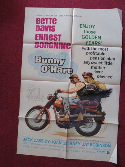 BUNNY O'HARE FOLDED US ONE SHEET POSTER BETTE DAVIS ERNEST BORGNINE 1971 Movie posters