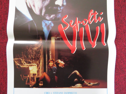 BURIED ALIVE ITALIAN LOCANDINA POSTER ROBERT VAUGHN DONALD PLEASANCE 1989 Rendezvous Cinema Movie posters