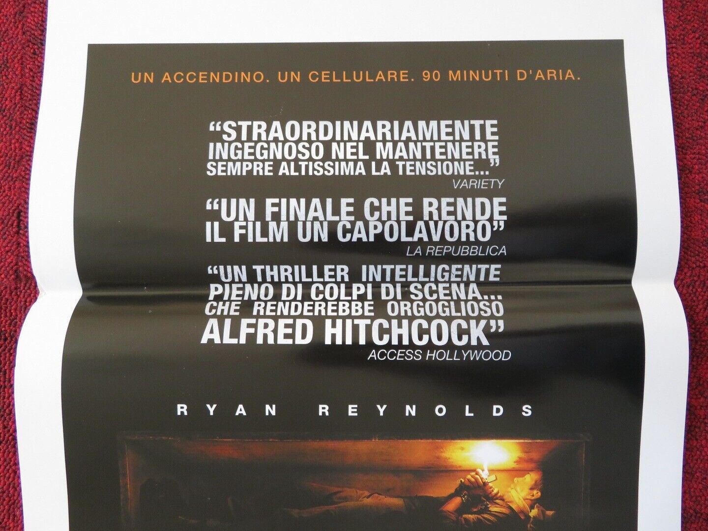 BURIED ITALIAN LOCANDINA (27.5"x13") POSTER RYAN REYNOLDS ROBERT PATERSON 2010 Movie posters