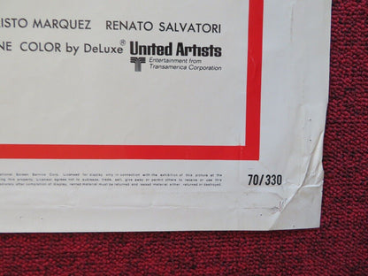 BURN - STYLE A FOLDED US ONE SHEET POSTER MARLON BRANDO EVARISTO MARQUEZ 1969 - Rendezvous Cinema