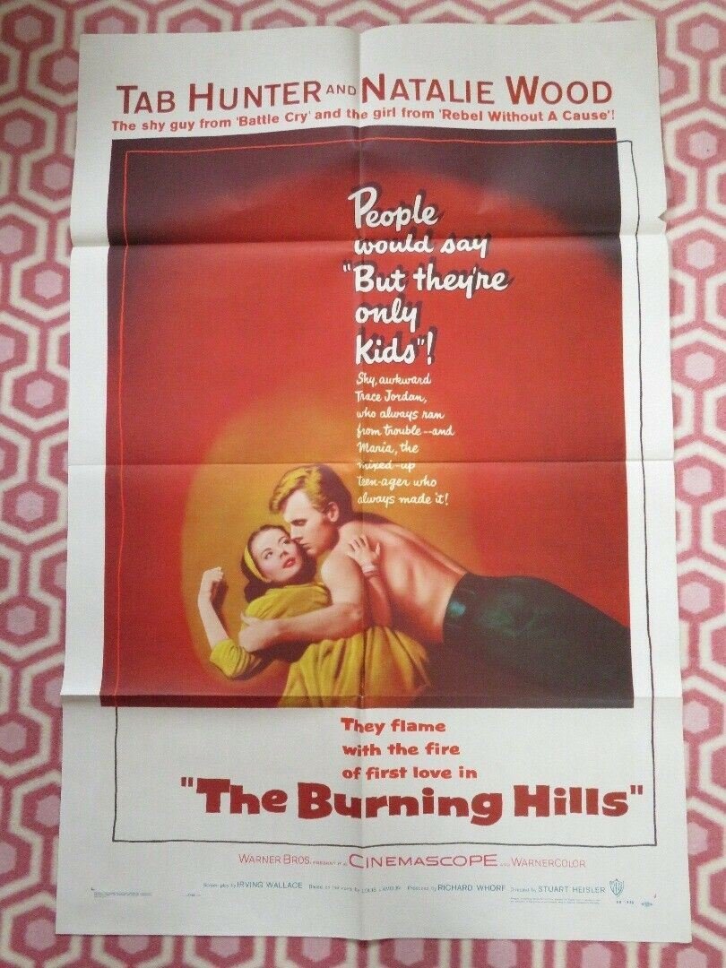 BURNING HILLS US ONE SHEET POSTER TAB HUNTER NATALIE WOOD 1956 Movie posters