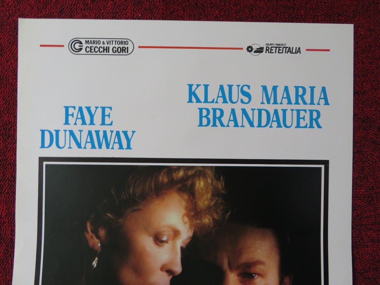 BURNING SECRET ITALIAN LOCANDINA (27.5"x13") POSTER FAYE DUNAWAY KLAUS 1988 - Rendezvous Cinema