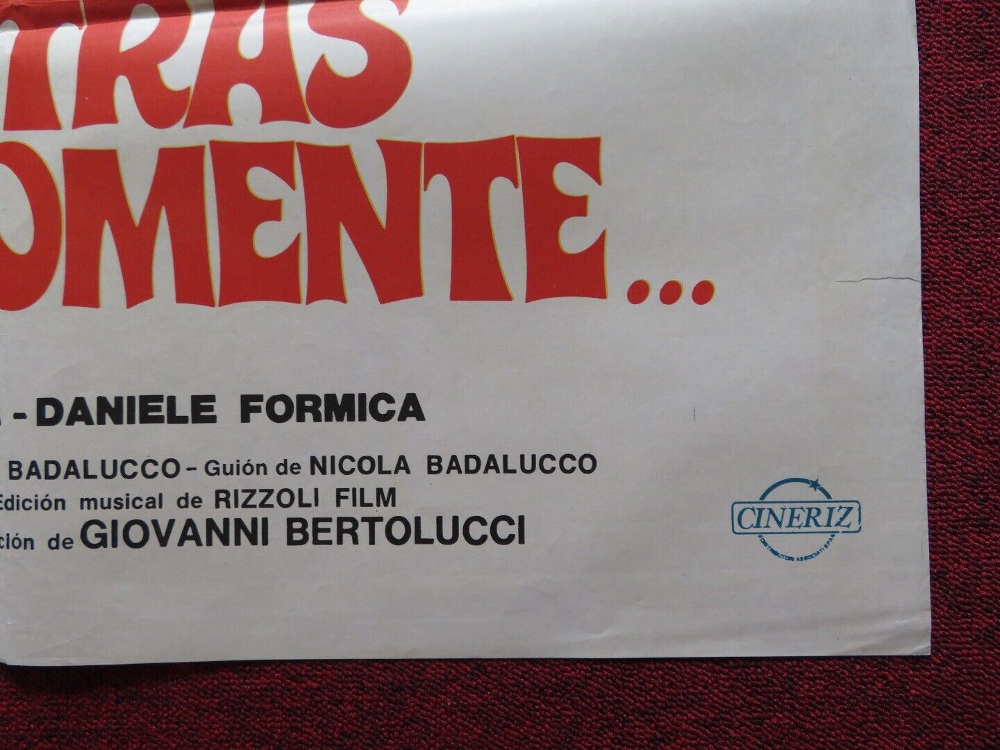 BURNT BY A SCALDING PASSION FOLDED ARGENTINA ONE SHEET POSTER JANE BIRKIN 1976 Movie posters