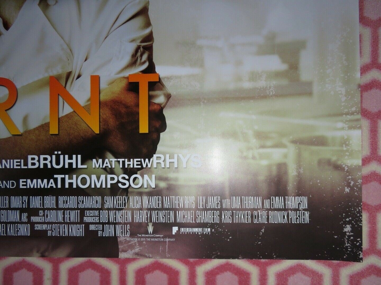 BURNT QUAD (30"x 40") ROLLED POSTER BRADLEY COOPER UMA THURMAN EMMA THOMPSON Movie posters