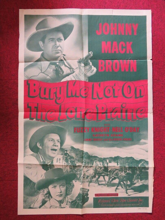 BURY ME NOT ON THE LONE PRAIRIE FOLDED US ONE SHEET POSTER 1941 Movie posters