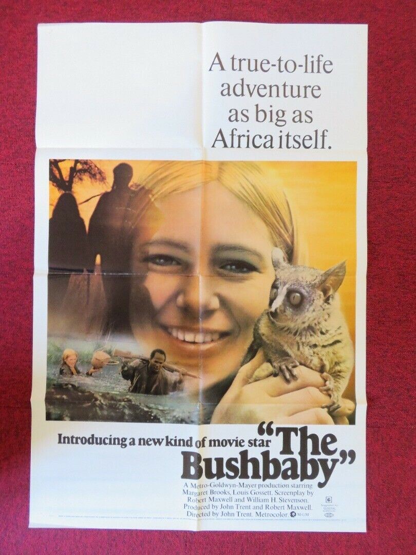 BUSHBABY FOLDED US ONE SHEET POSTER MARGARET BROOKS LOUIS GOSSETT 1970 Movie posters