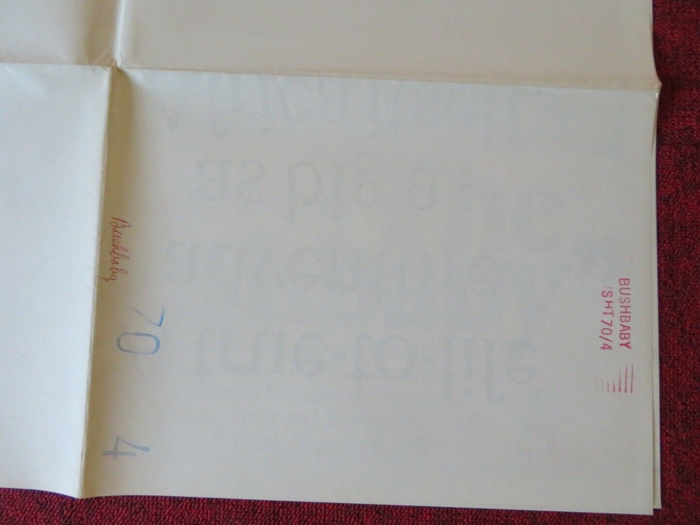 BUSHBABY FOLDED US ONE SHEET POSTER MARGARET BROOKS LOUIS GOSSETT 1970 Movie posters