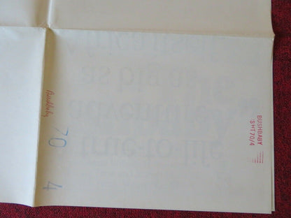 BUSHBABY FOLDED US ONE SHEET POSTER MARGARET BROOKS LOUIS GOSSETT 1970 Movie posters