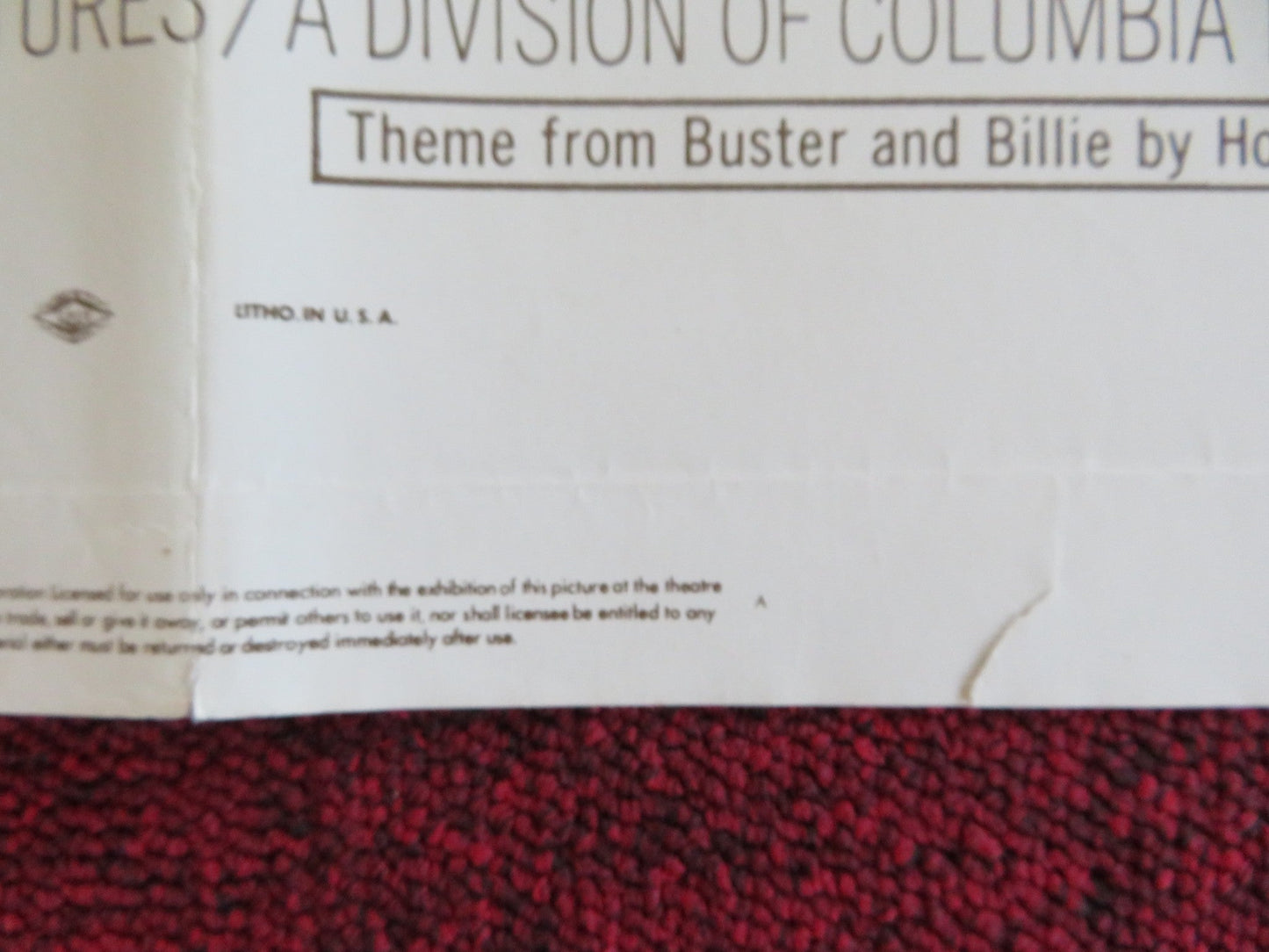 BUSTER AND BILLIE FOLDED US ONE SHEET POSTER J. M. VINCENT ROBERT ENGLUND 1974 Rendezvous Cinema Movie posters