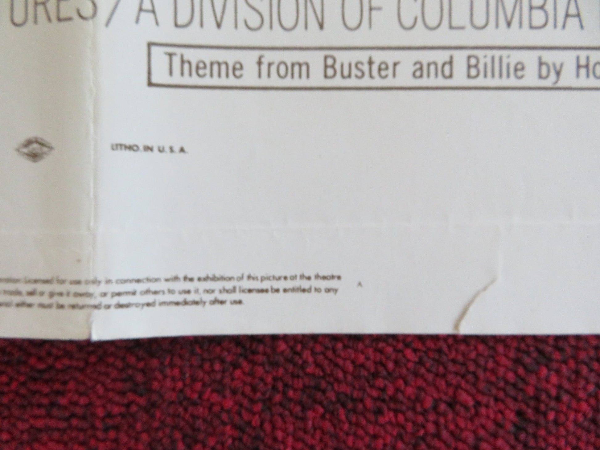 BUSTER AND BILLIE FOLDED US ONE SHEET POSTER J. M. VINCENT ROBERT ENGLUND 1974 Rendezvous Cinema Movie posters