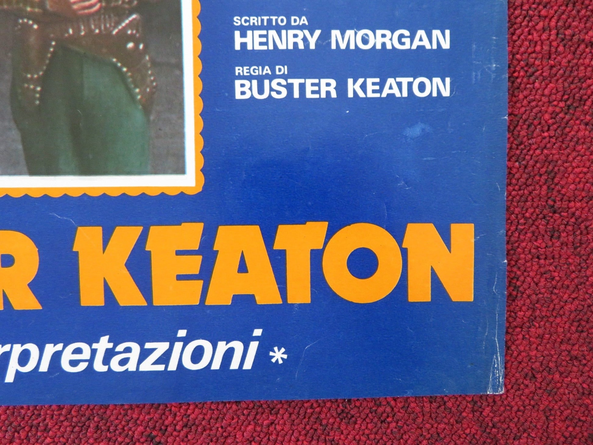 BUSTER KEATON: THE GREAT STONE FACE ITALIAN FOTOBUSTA POSTER BECKER 1968 Rendezvous Cinema Movie posters