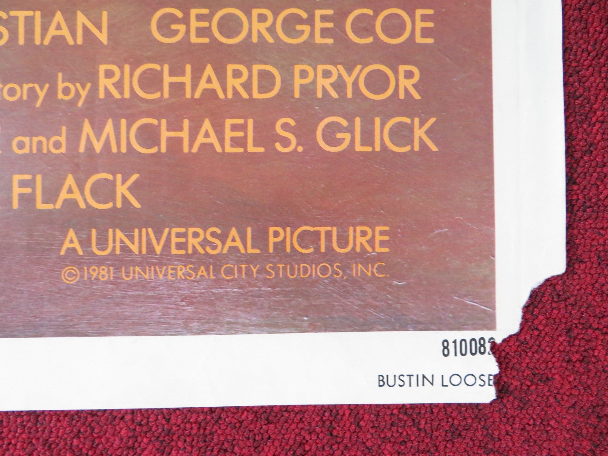 BUSTIN' LOOSE FOLDED US ONE SHEET POSTER RICHARD PRYOR CICELY TYSON 1981 Rendezvous Cinema Movie posters