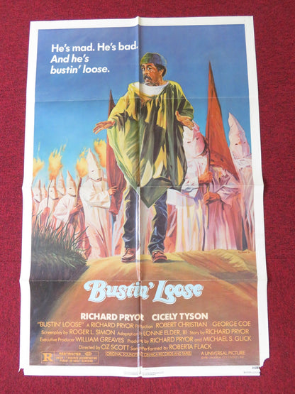 BUSTIN' LOOSE FOLDED US ONE SHEET POSTER RICHARD PRYOR CICELY TYSON 1981 Rendezvous Cinema Movie posters