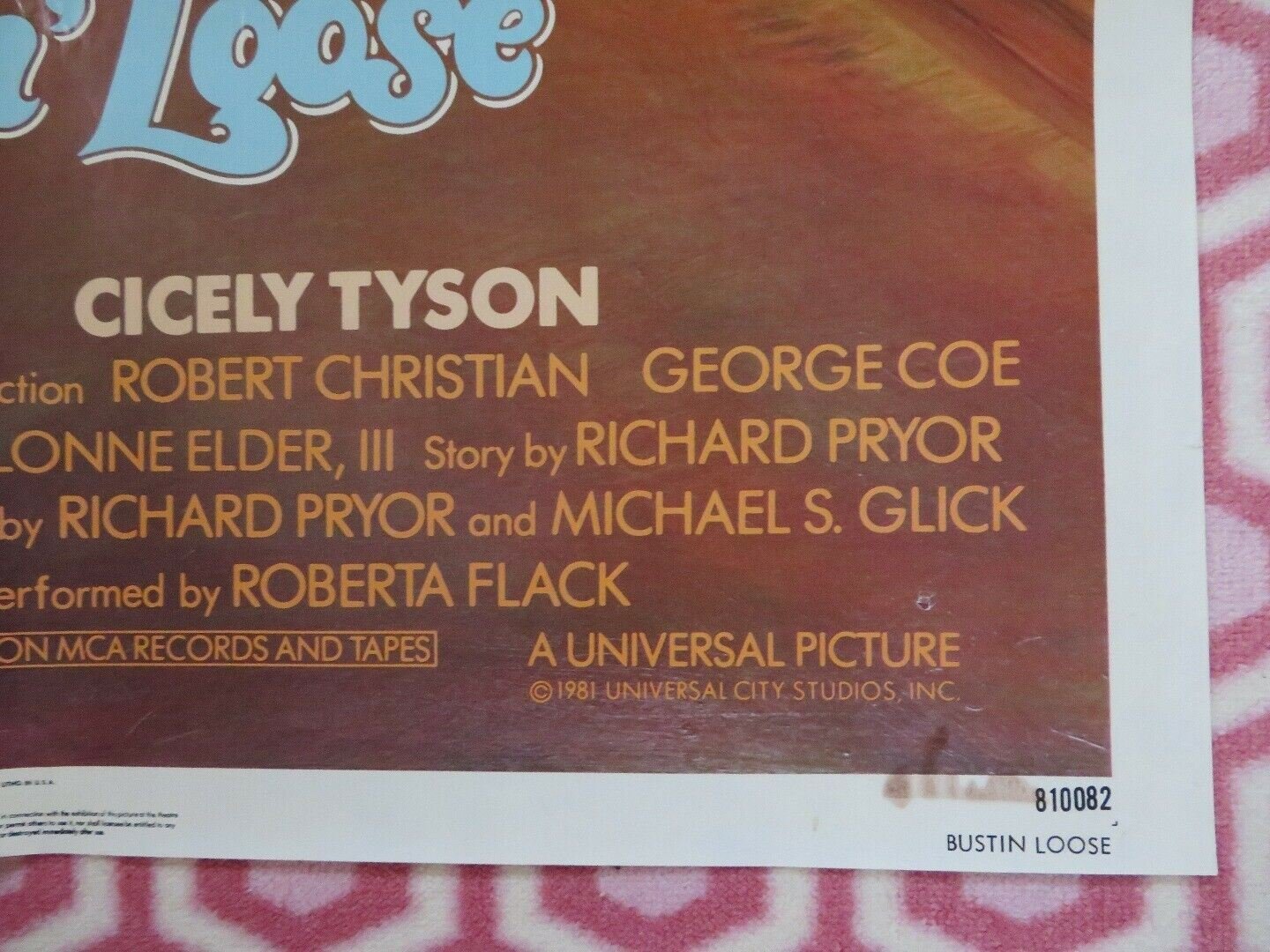 BUSTIN' LOOSE US ONE SHEET POSTER CICELY TYSON 1981 Rendezvous Cinema Movie posters