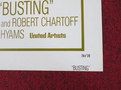 BUSTING FOLDED US ONE SHEET POSTER ELLIOTT GOULD ROBERT BLAKE 1974 Rendezvous Cinema Movie posters