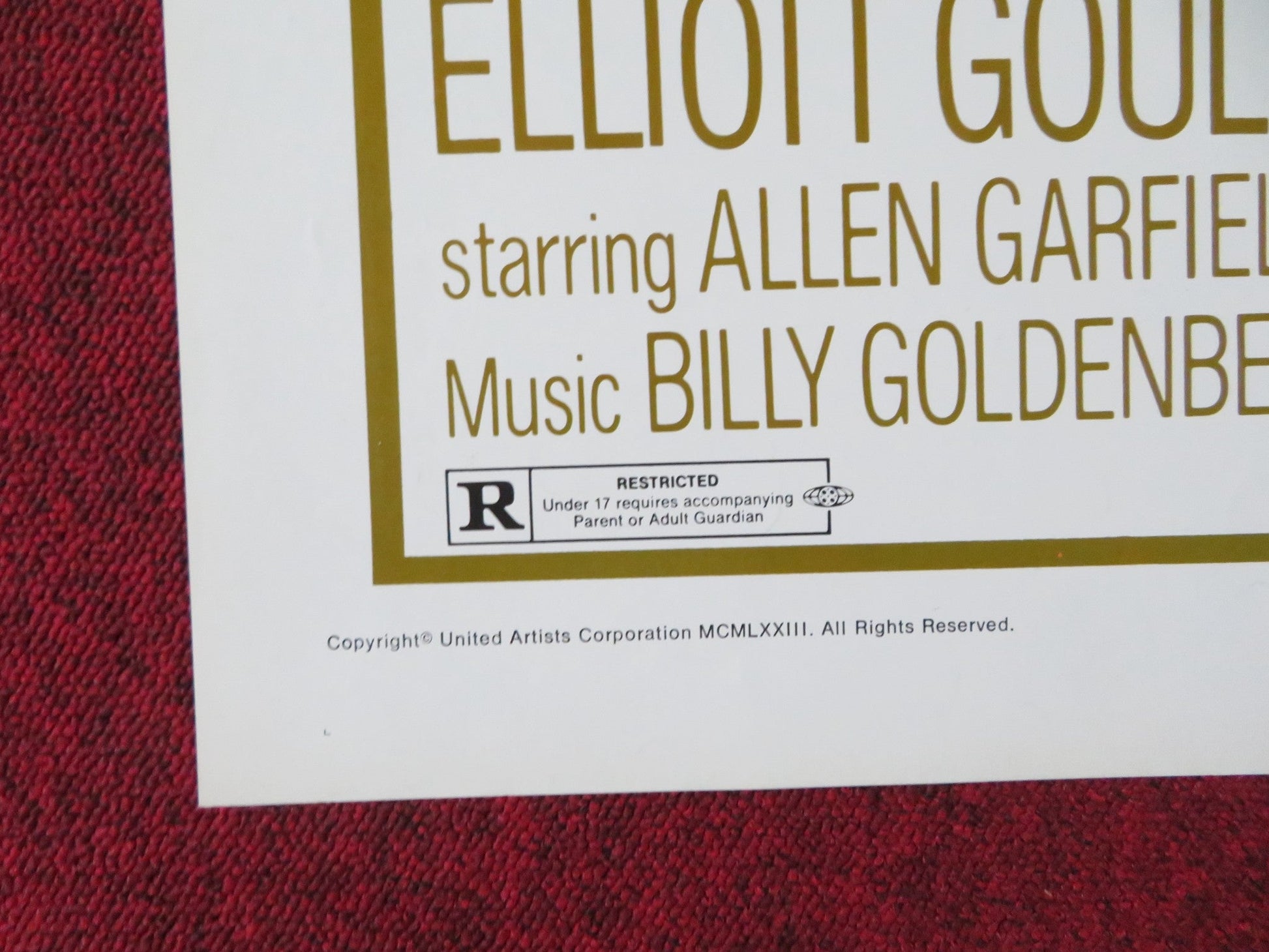 BUSTING FOLDED US ONE SHEET POSTER ELLIOTT GOULD ROBERT BLAKE 1974 Rendezvous Cinema Movie posters