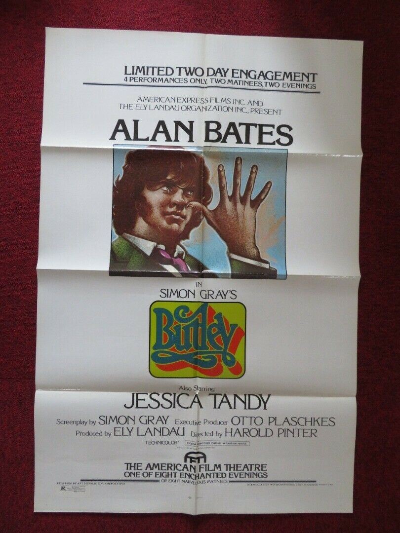BUTLEY FOLDED US ONE SHEET POSTER JESSICA TANDY 1974 Movie posters