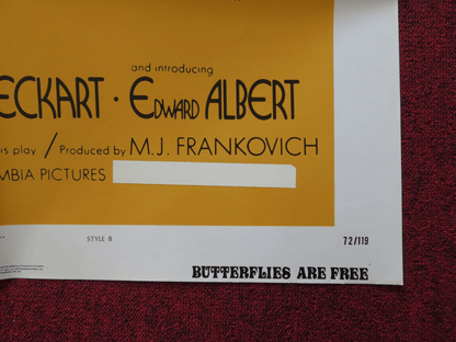 BUTTERFLIES ARE FREE - STYLE B FOLDED US ONE SHEET POSTER GOLDIE HAWN 1973 Rendezvous Cinema Movie posters