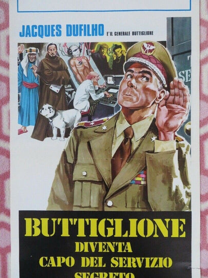 BUTTIGLIONE DIVENTA CAPO DEL SERVIZIO ITALIAN LOCANDINA (27.5"x 13") POSTER 1975 Movie posters