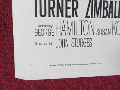 BY LOVE POSSESSED FOLDED US ONE SHEET POSTER LANA TURNER EFREM ZIMBALIST 1961 Rendezvous Cinema Movie posters