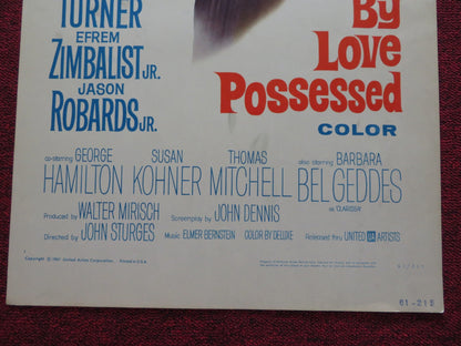 BY LOVE POSSESSED US INSERT (14"x 36") POSTER LANA TURNER E. ZIMBALSIT JR. 1961 Rendezvous Cinema Movie posters