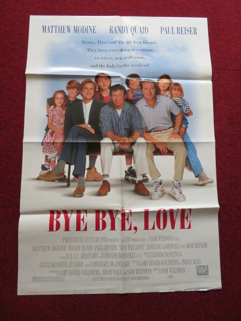 BYE BYE, LOVE - VERSION A FOLDED US ONE SHEET POSTER MATTHEW MODINE QUAID 1995 Movie posters
