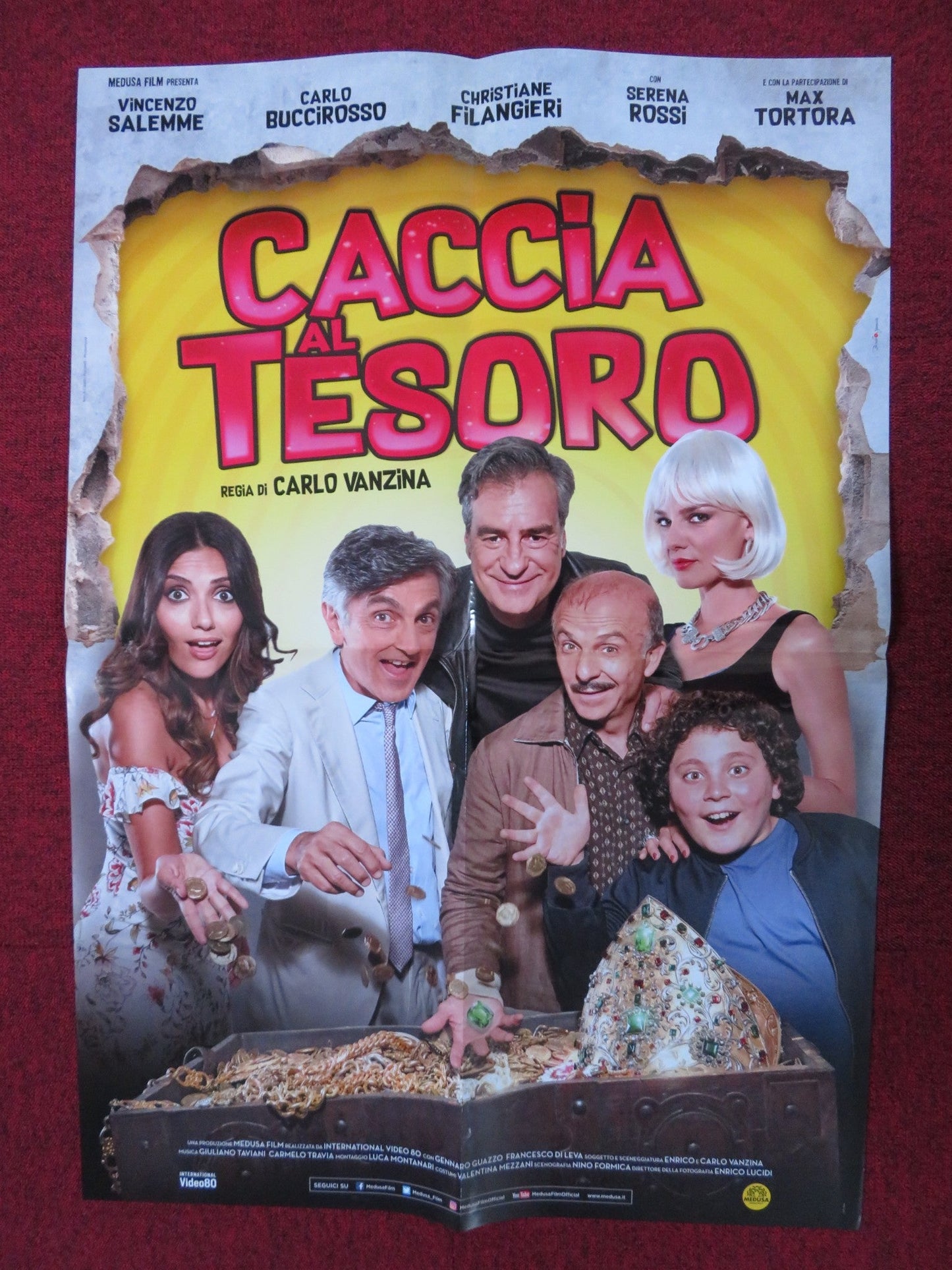 CACCIA AL TESORO ITALIAN FOGLIO POSTER VINCENZO SALEMME CARLO BUCCIROSSO 2017 Rendezvous Cinema Movie posters