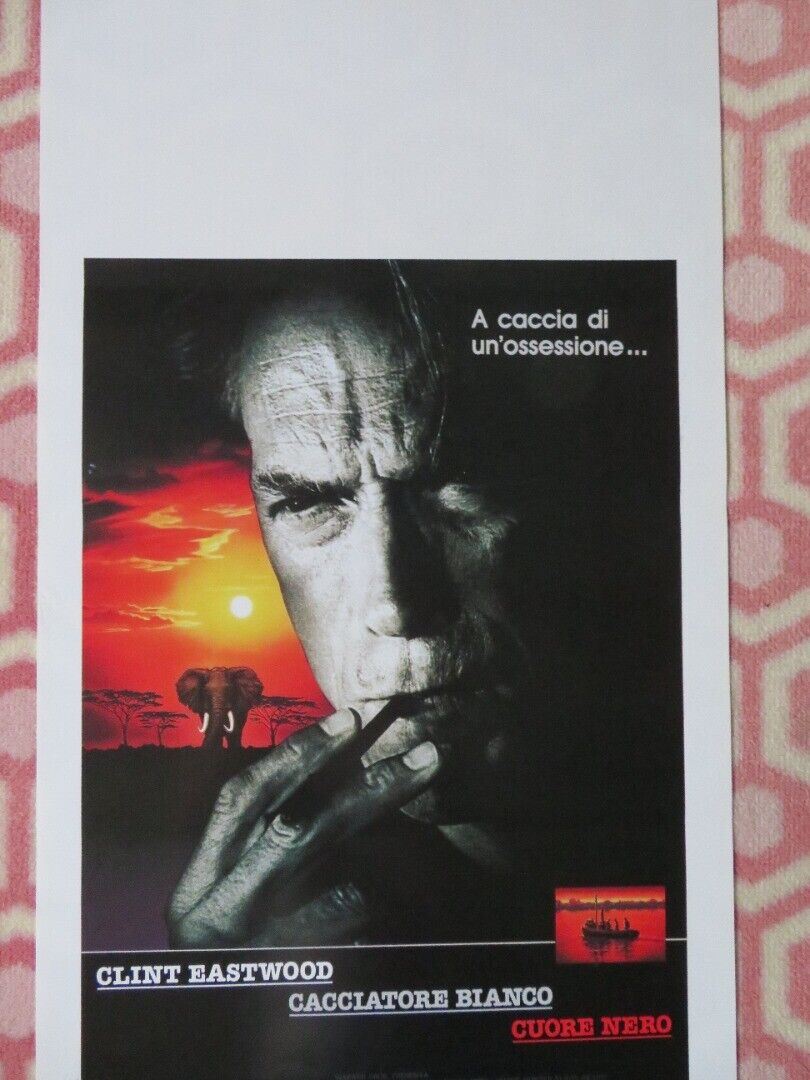 CACCIATORE BIANCO CUORE NERO ITALIAN LOCANDINA (27.5"x13") POSTER C EASTWOOD '90 Movie posters