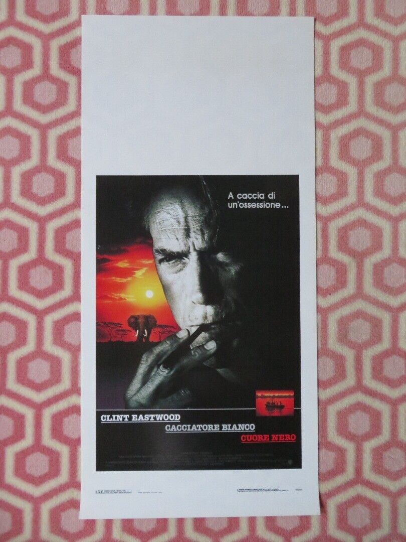 CACCIATORE BIANCO CUORE NERO ITALIAN LOCANDINA (27.5"x13") POSTER C EASTWOOD '90 Movie posters