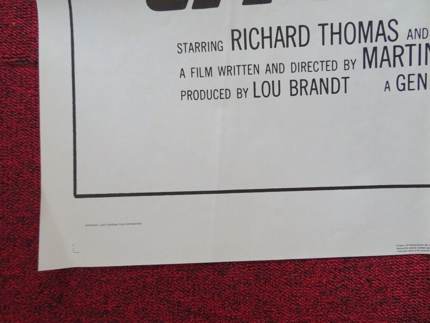 CACTUS IN THE SNOW FOLDED US ONE SHEET POSTER RICHARD THOMAS MARY LAYNE 1971 Movie posters