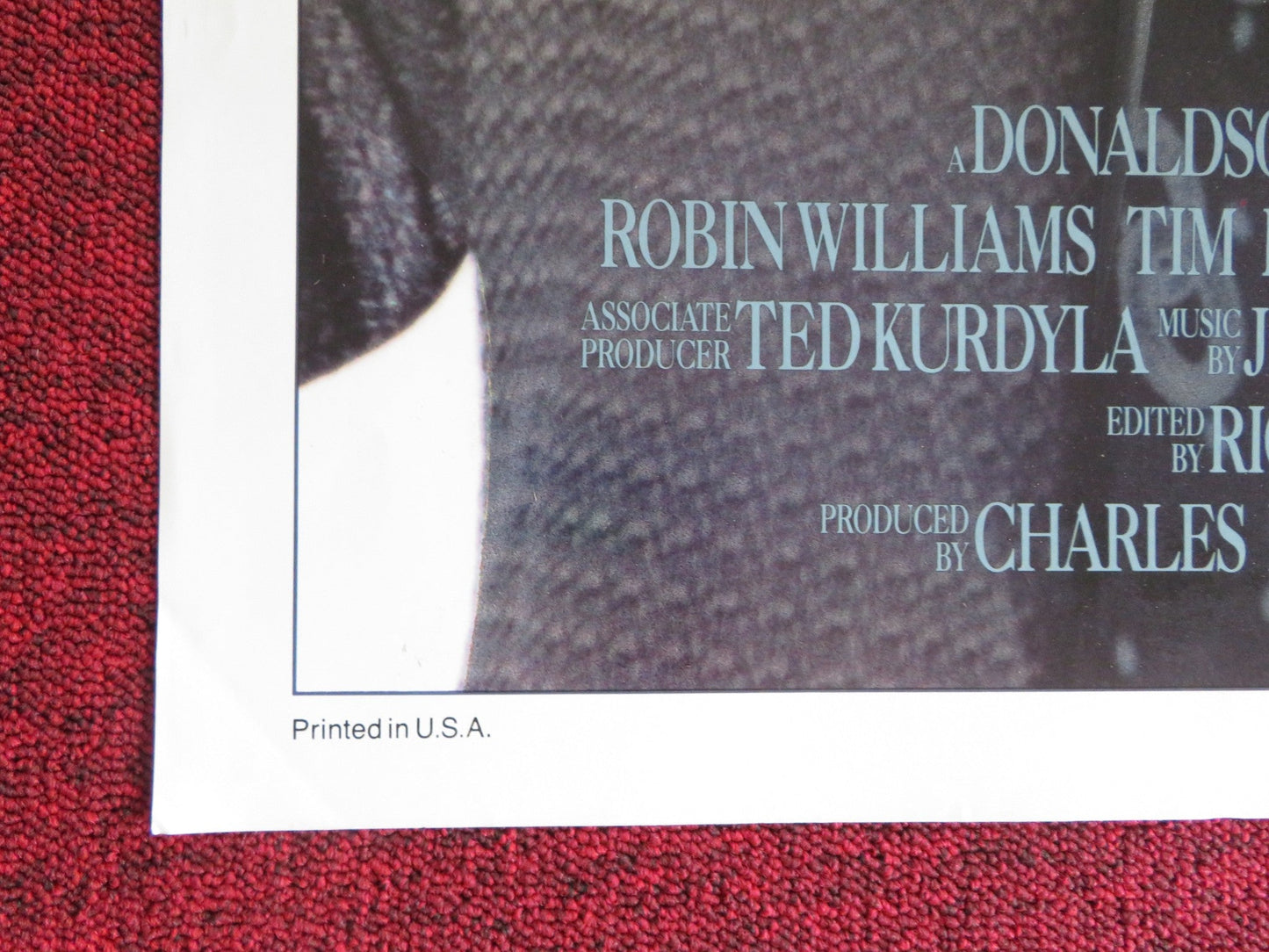 CADILLAC MAN - B FOLDED US ONE SHEET POSTER ROBIN WILLIAMS TIM ROBBINS 1990 Rendezvous Cinema Movie posters
