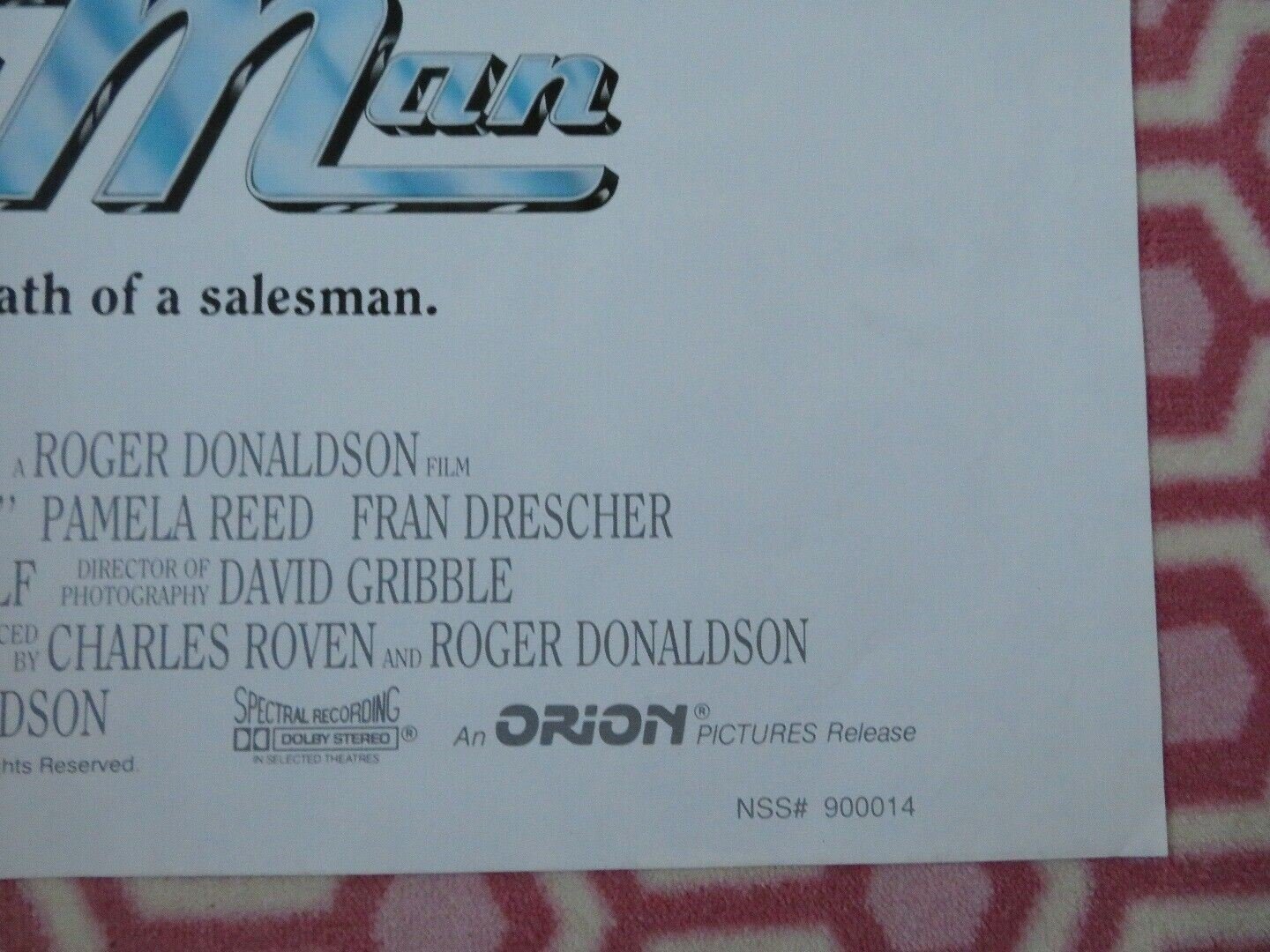 CADILLAC MAN US ONE SHEET POSTER ROBIN WILLIAMS TIM ROBBINS 1990 Movie posters