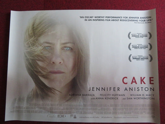 CAKE UK QUAD (30"x 40") ROLLED POSTER JENNIFER ANISTON SAM WORTHINGTON 2014 Rendezvous Cinema Movie posters
