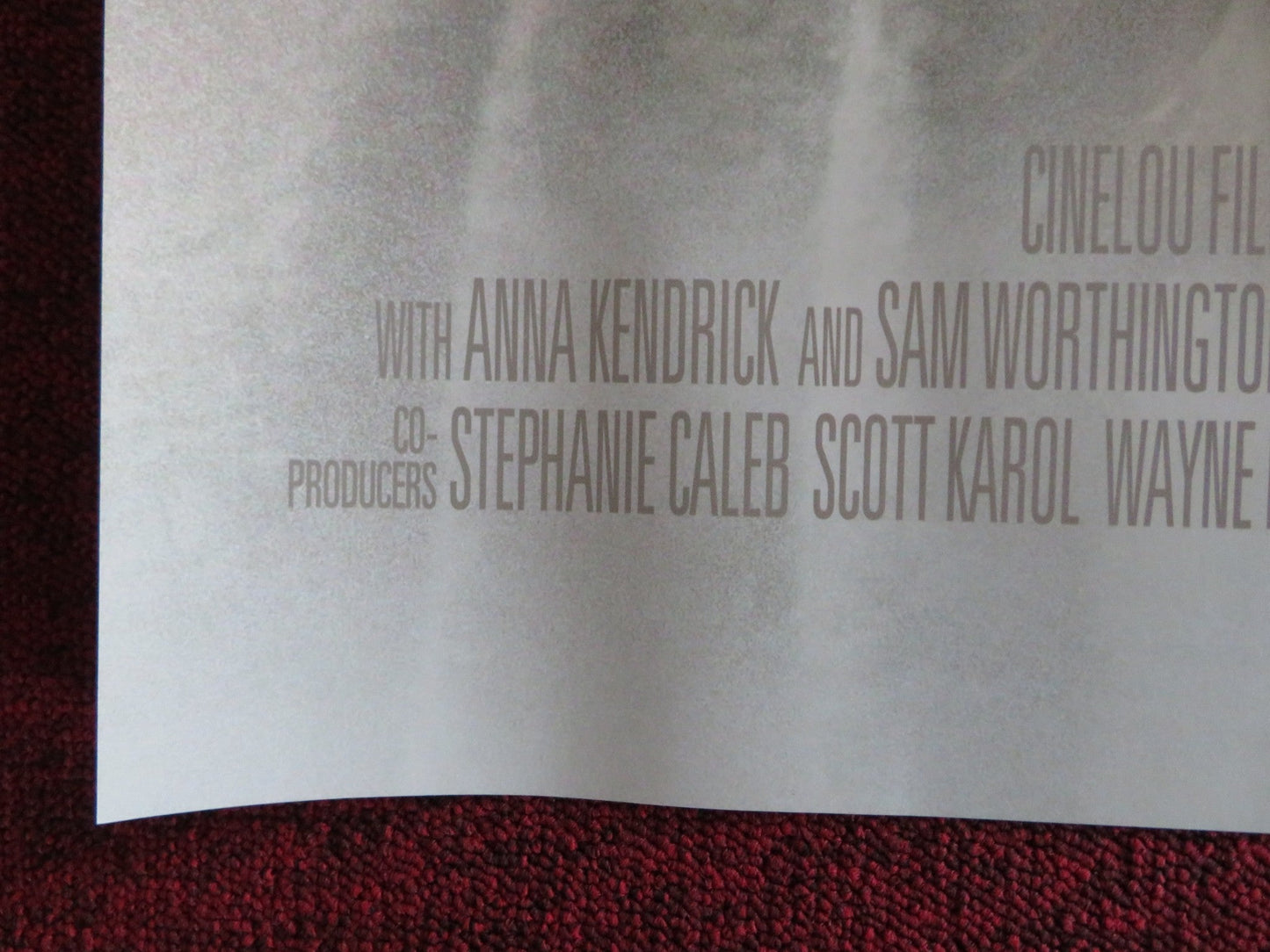 CAKE UK QUAD (30"x 40") ROLLED POSTER JENNIFER ANISTON SAM WORTHINGTON 2014 Rendezvous Cinema Movie posters