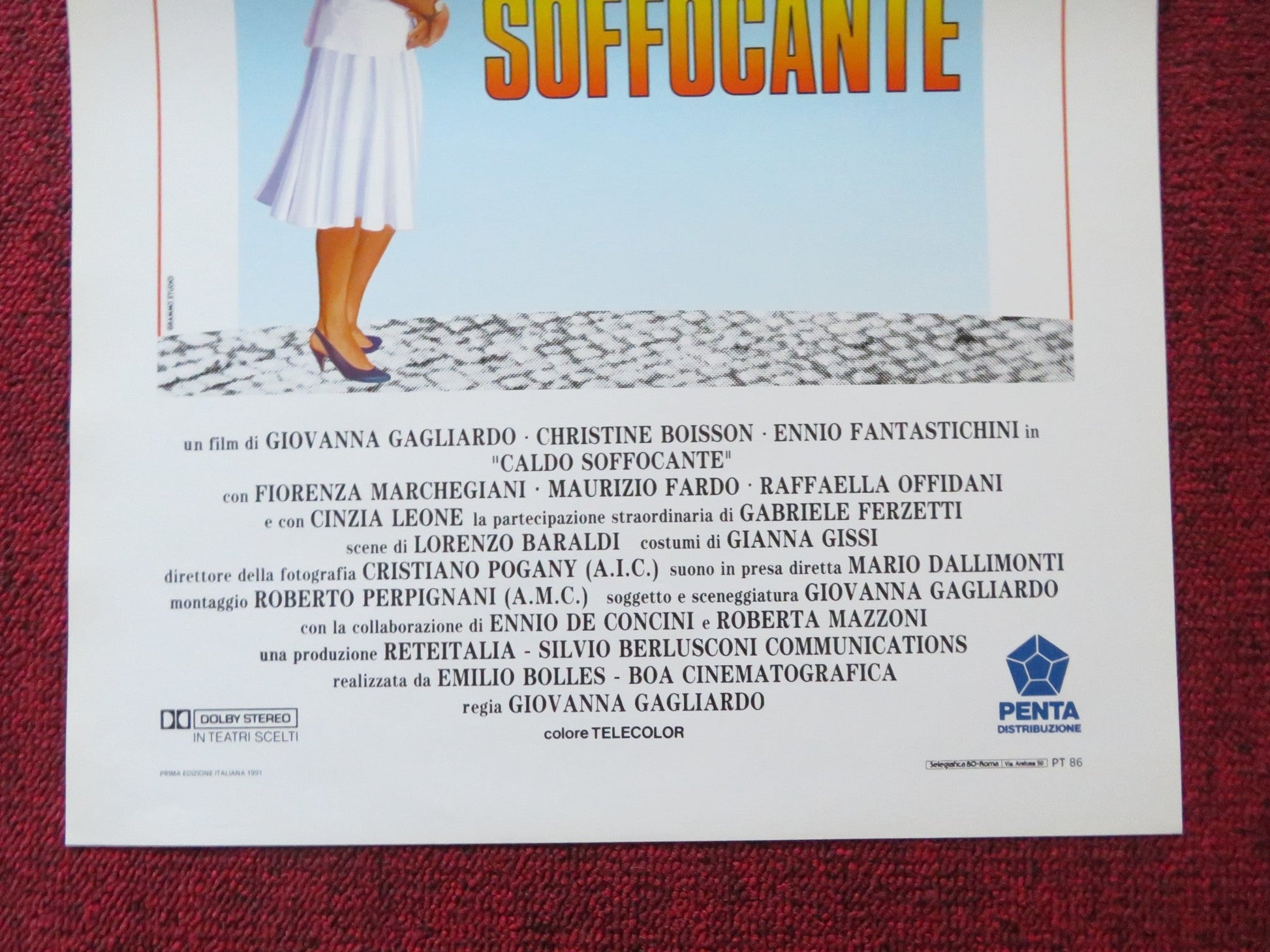 CALDO SOFFOCANTE ITALIAN LOCANDINA POSTER CHRISTINE BOISSON FANTASTICHINI 1991 Rendezvous Cinema Movie posters