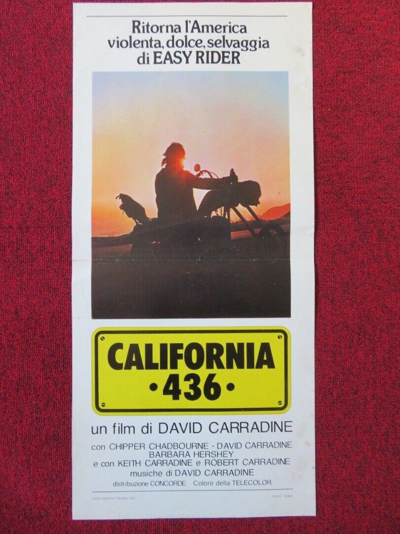 CALIFORNIA 436 ITALIAN LOCANDINA (27.5"x13") POSTER DAVID CARRADINE 1979 Movie posters