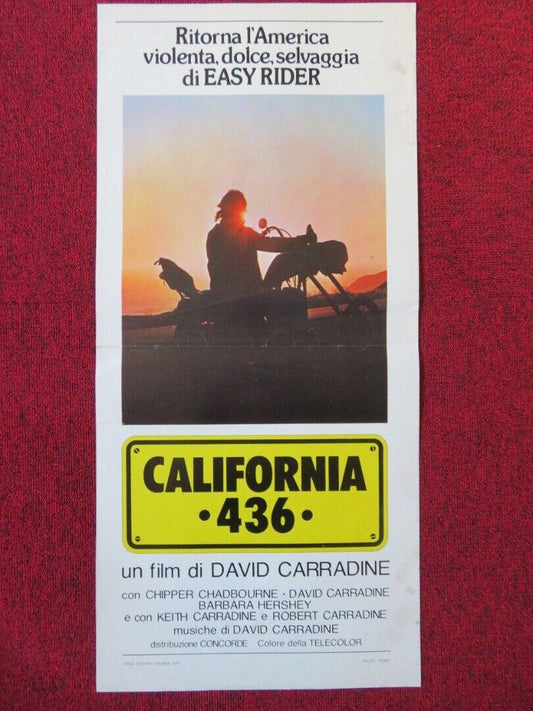 CALIFORNIA 436 ITALIAN LOCANDINA (27.5"x13") POSTER DAVID CARRADINE 1979 Movie posters